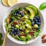 Blueberry Quinoa Power Salad with Lemon-Basil Vinaigrette Recipe