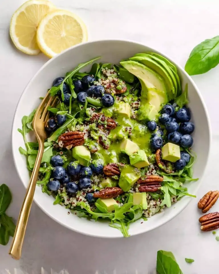 Blueberry Quinoa Power Salad with Lemon-Basil Vinaigrette Recipe