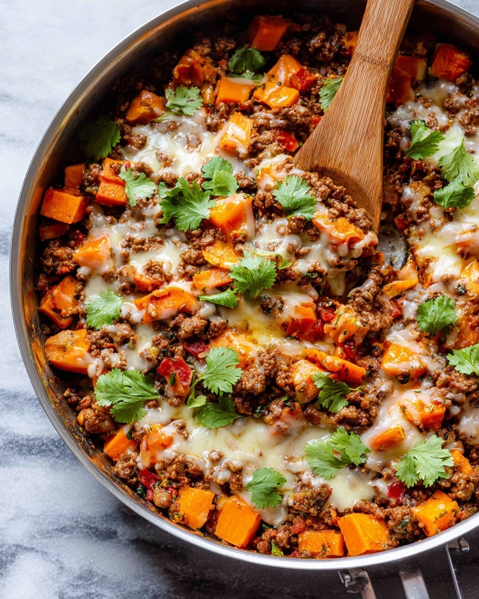 Southwest Ground Beef and Sweet Potato Skillet Recipe