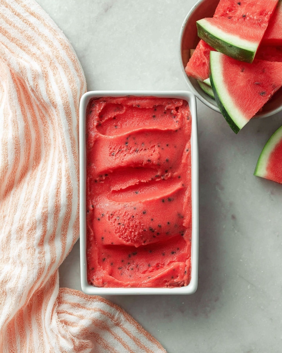 Creamy Watermelon and Strawberry Sorbet with Dairy-Free Chocolate Recipe