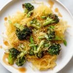 Sesame Spaghetti Squash Noodles with Broccoli Recipe